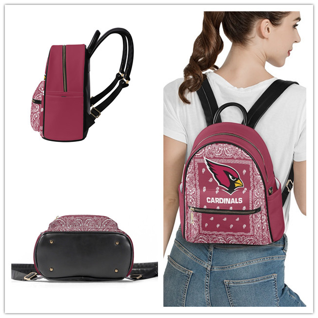 Arizona Cardinals PU Leather Casual Backpack 001